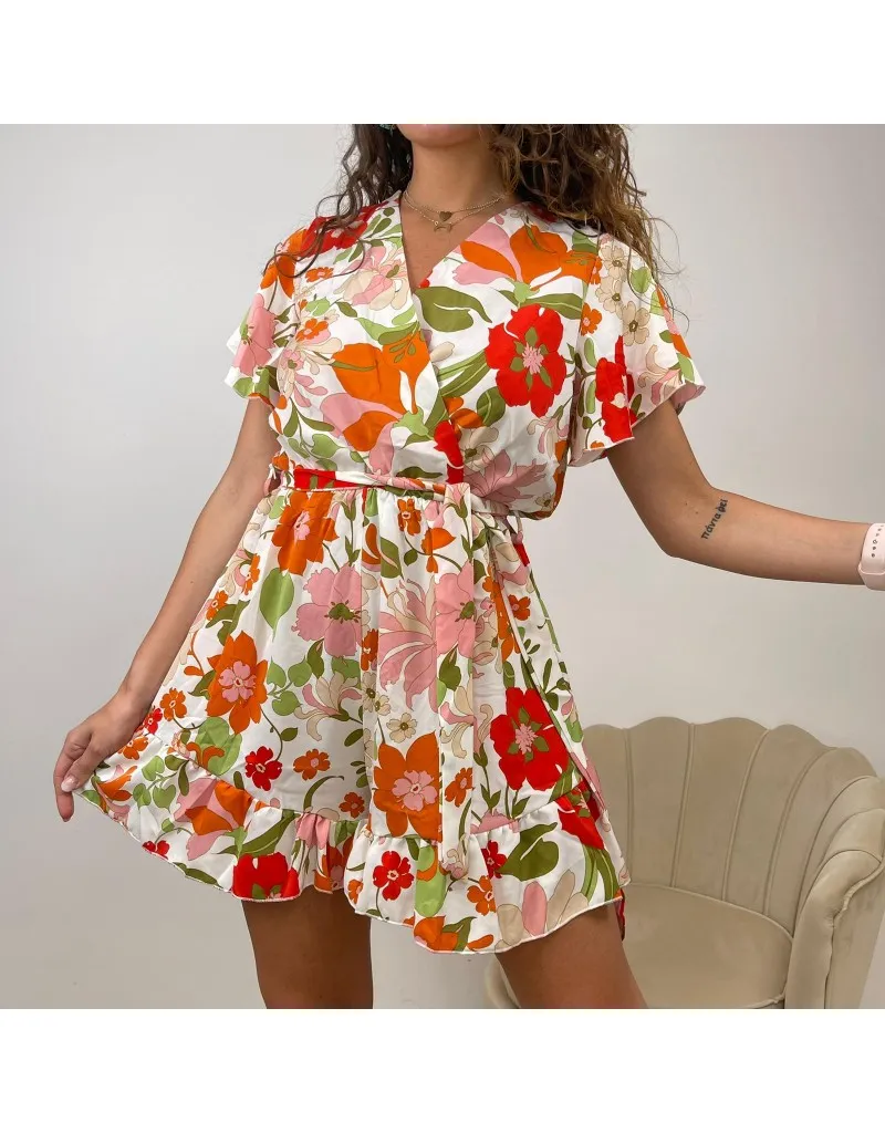 JUMPSUITE CORTA FIORI