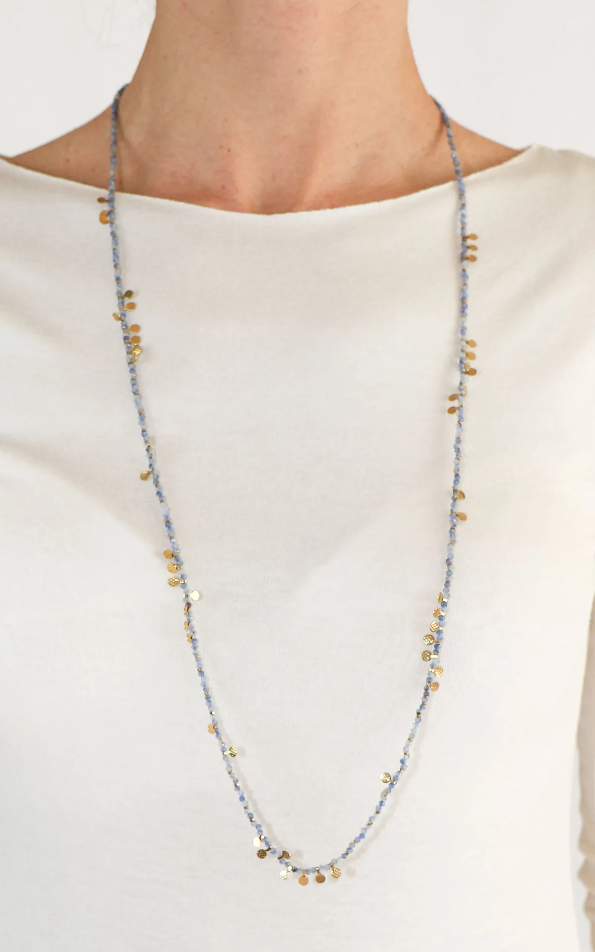 Just – Collana medagliette oro – Azzurro