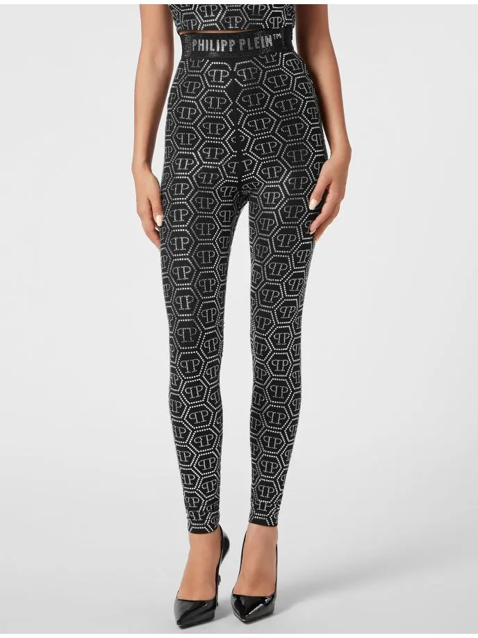 Leggings con cristalli