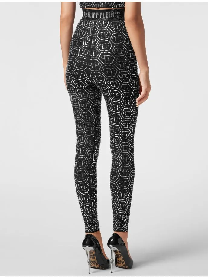 Leggings con cristalli