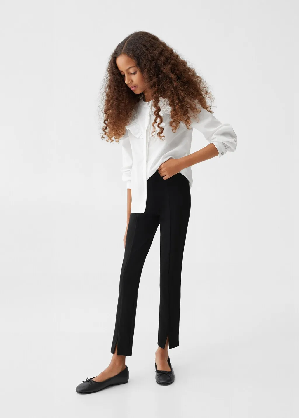 Leggings spacco bordo inferiore