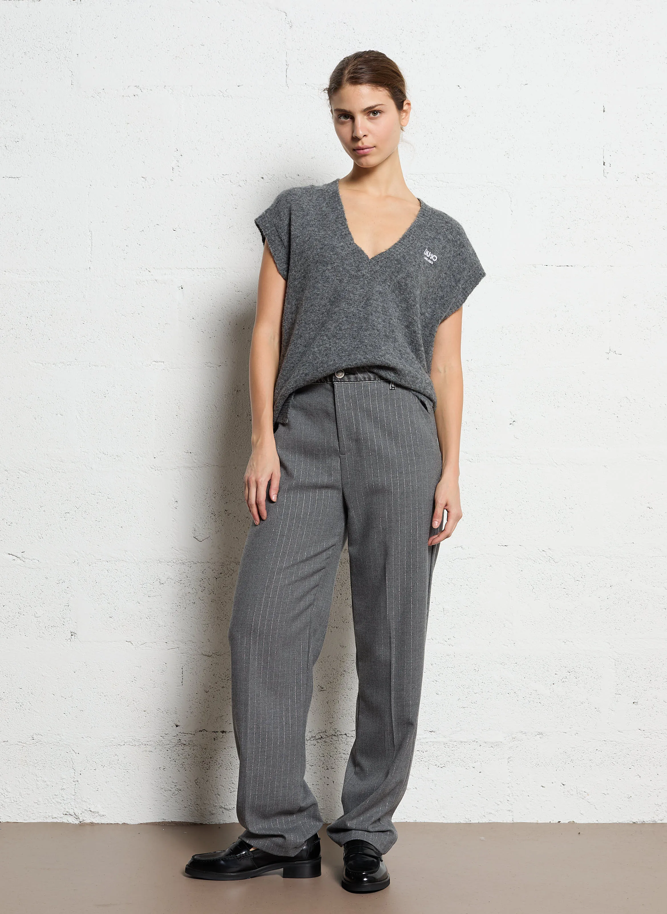  LIU JO   Maglione senza maniche in maglia | Grigio