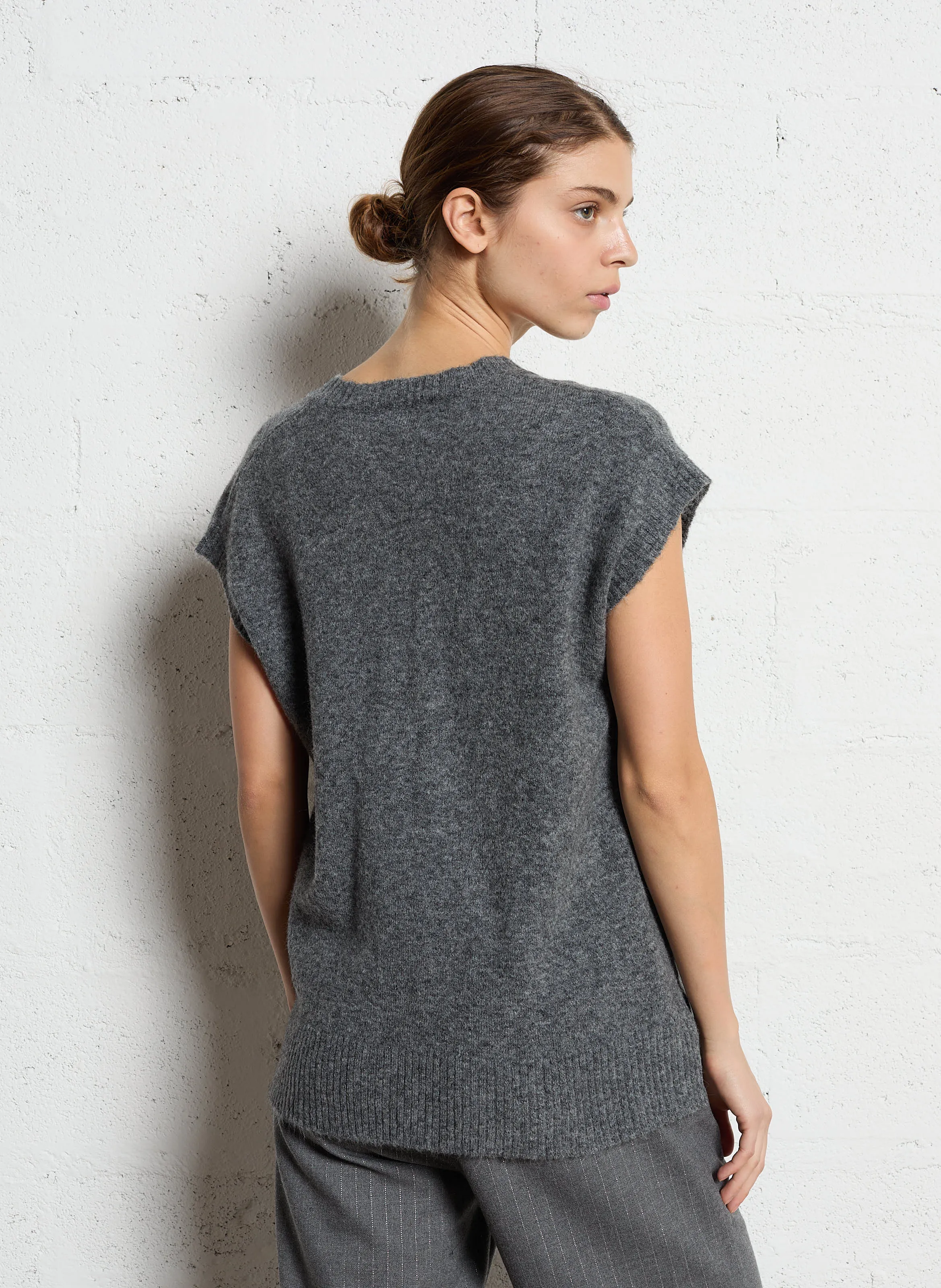  LIU JO   Maglione senza maniche in maglia | Grigio