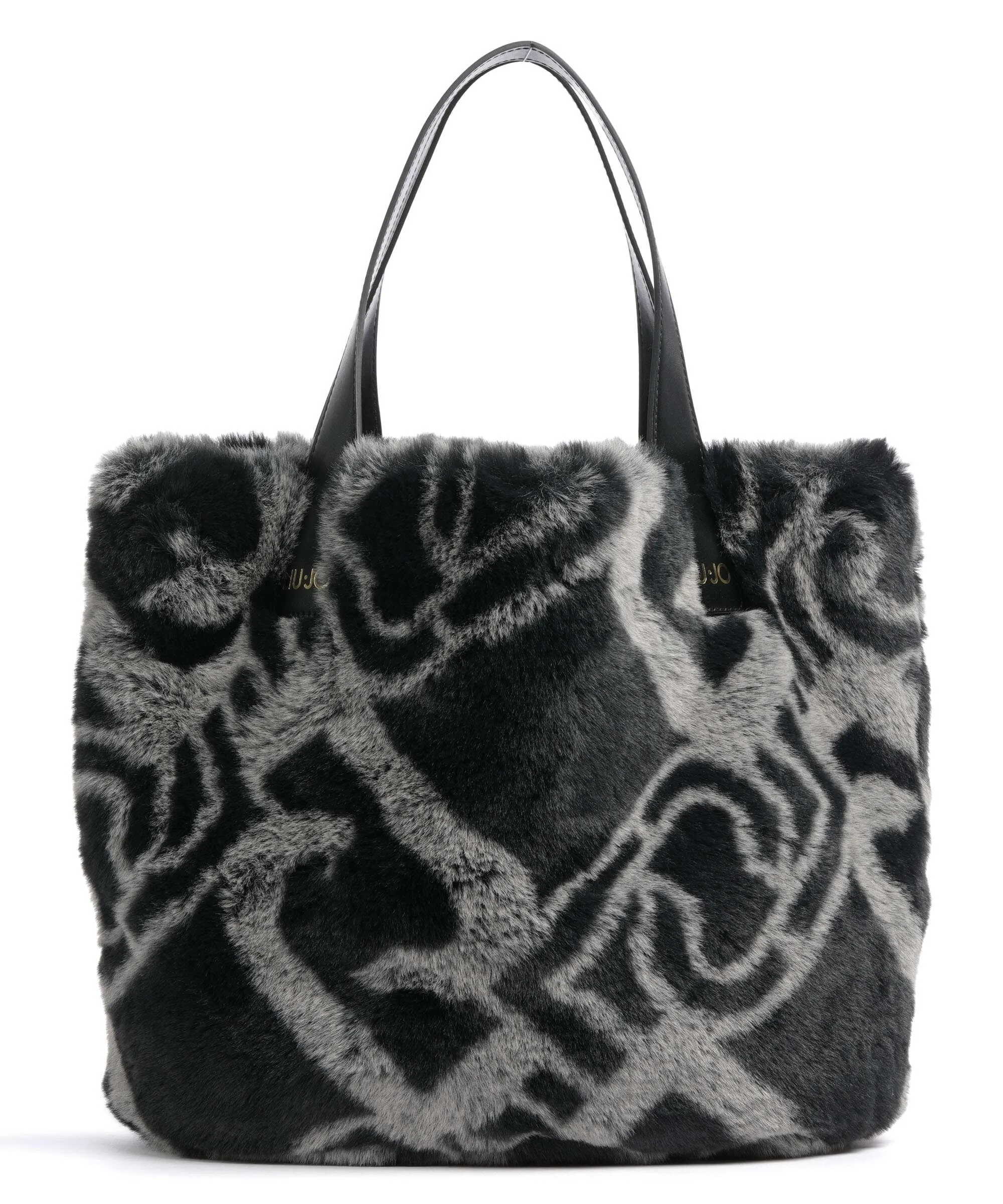  Liu Jo Valida Borsa shopper eco-pelliccia nero/grigio  