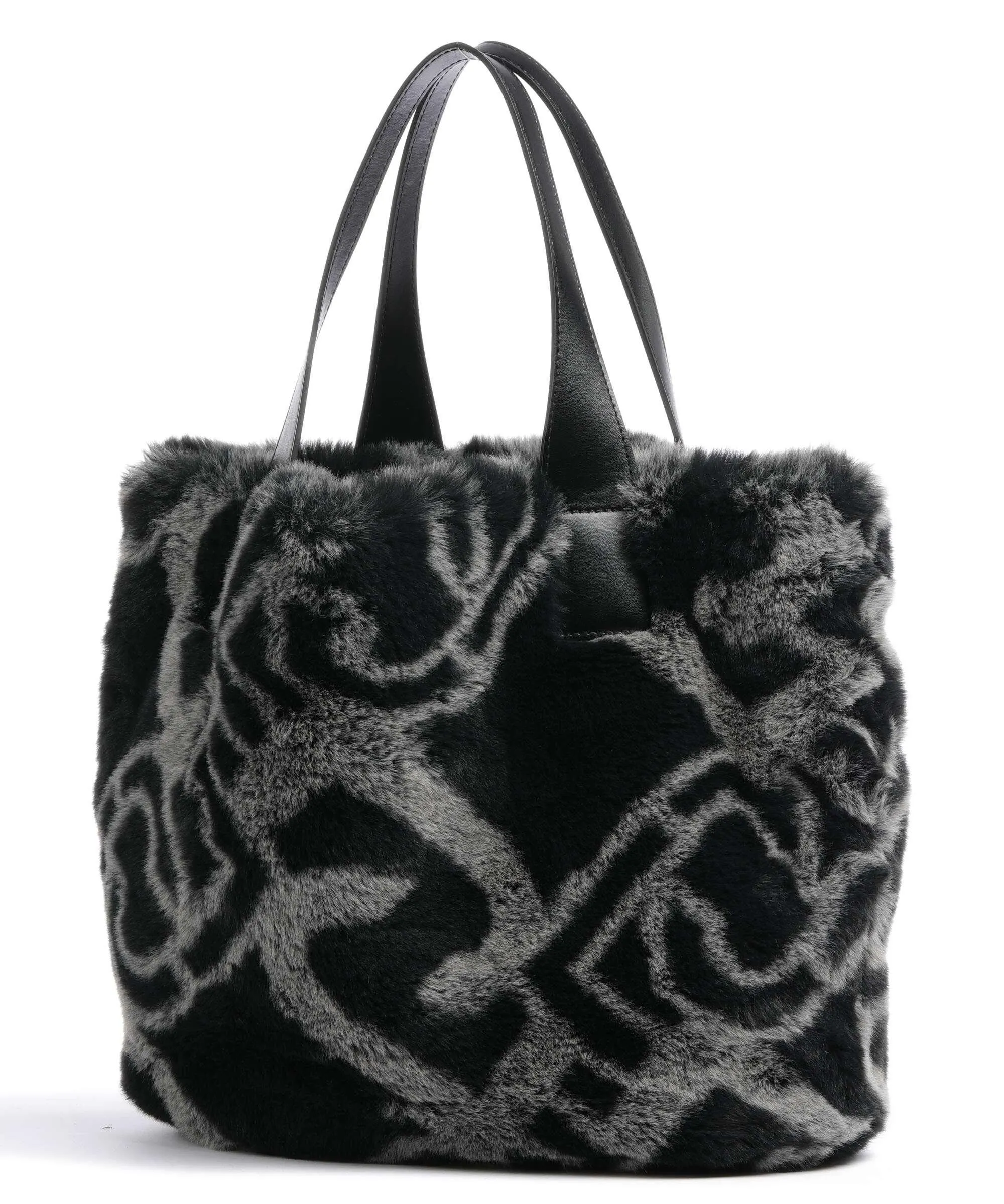  Liu Jo Valida Borsa shopper eco-pelliccia nero/grigio  