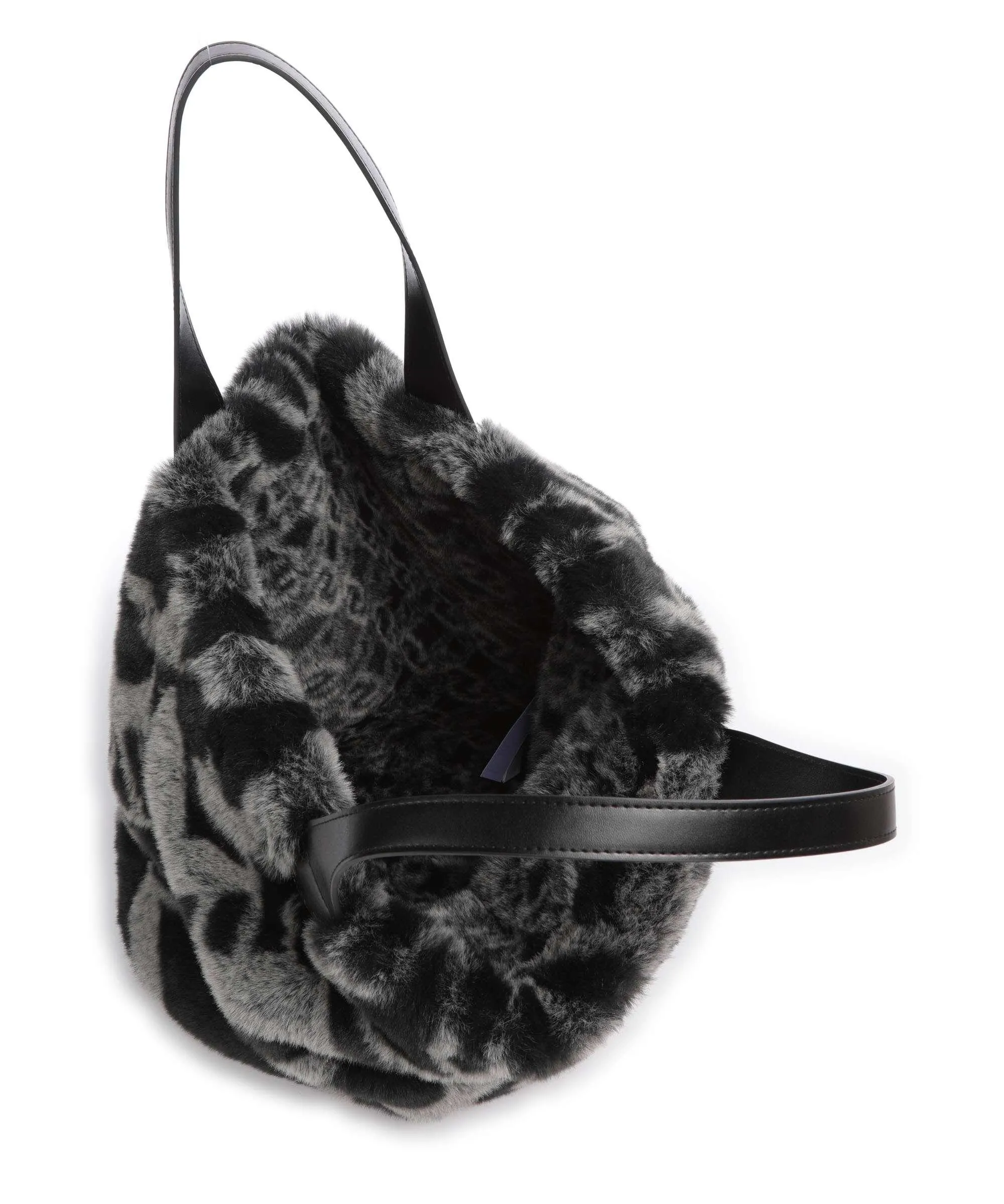  Liu Jo Valida Borsa shopper eco-pelliccia nero/grigio  