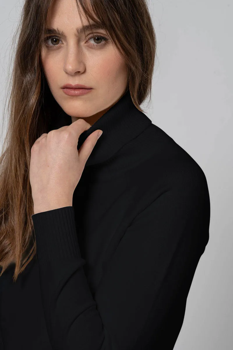 Maglia Basic collo alto nera