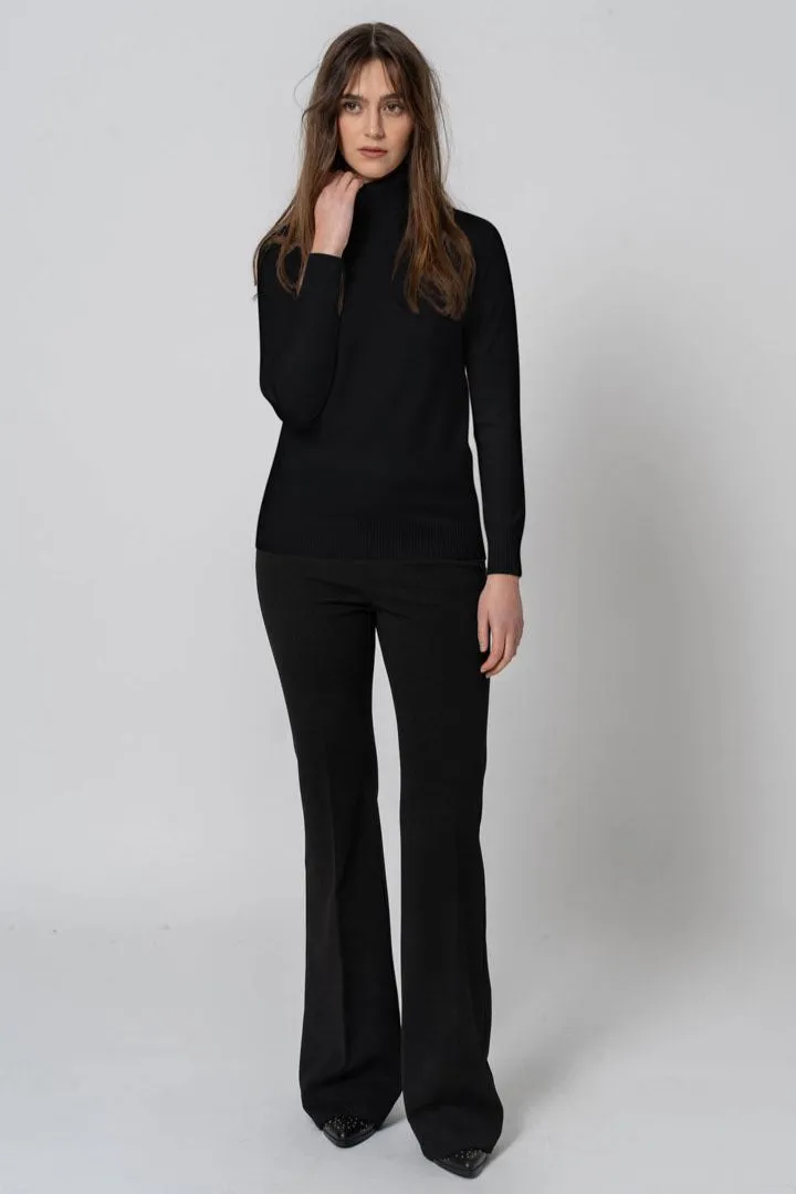 Maglia Basic collo alto nera