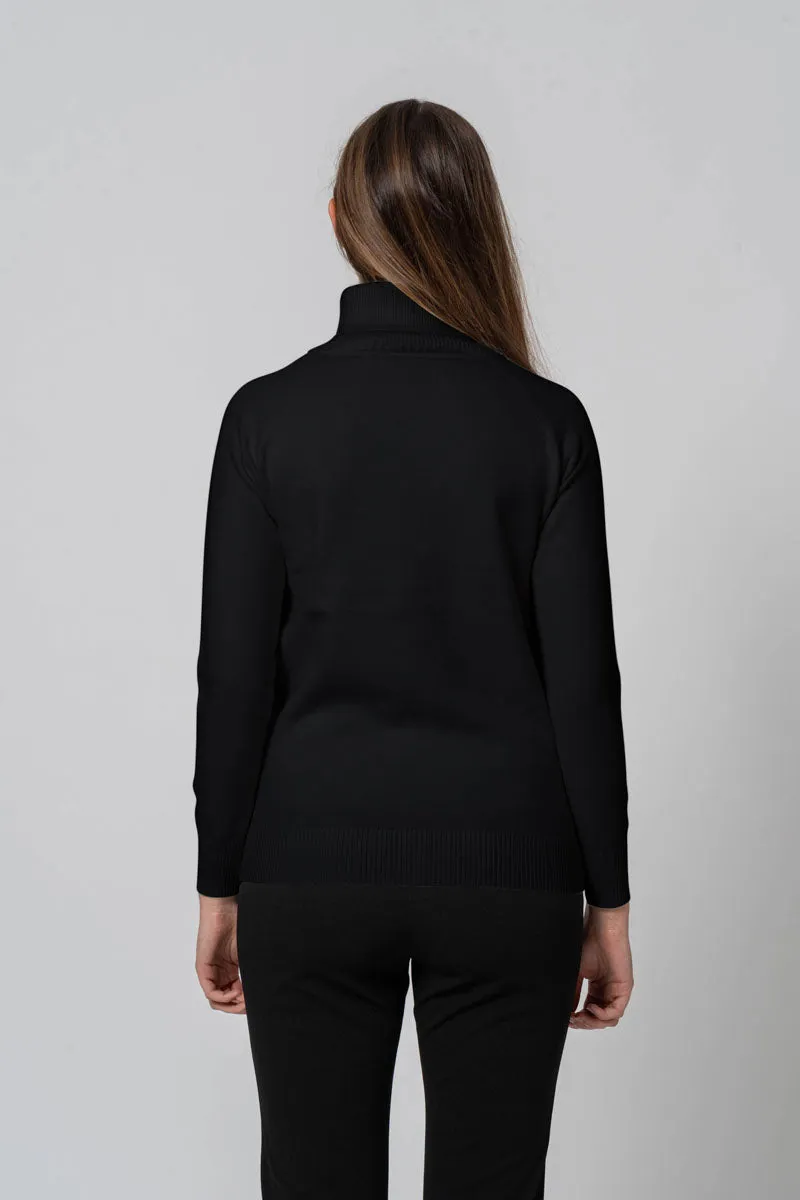 Maglia Basic collo alto nera