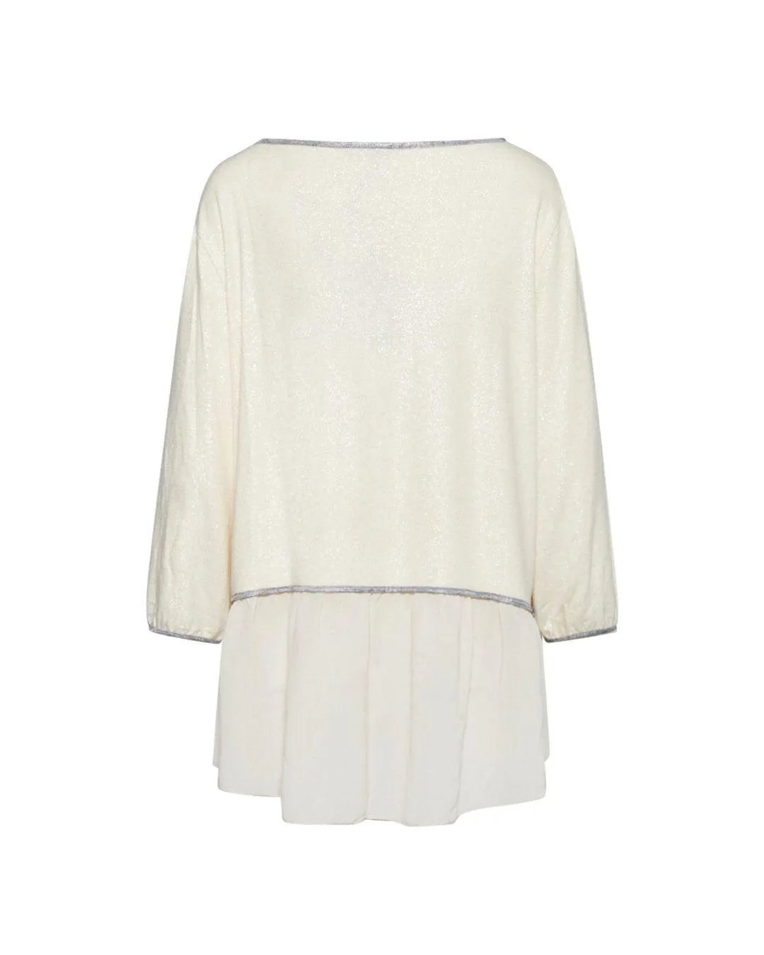 Maglia con spilla fiore PANNA