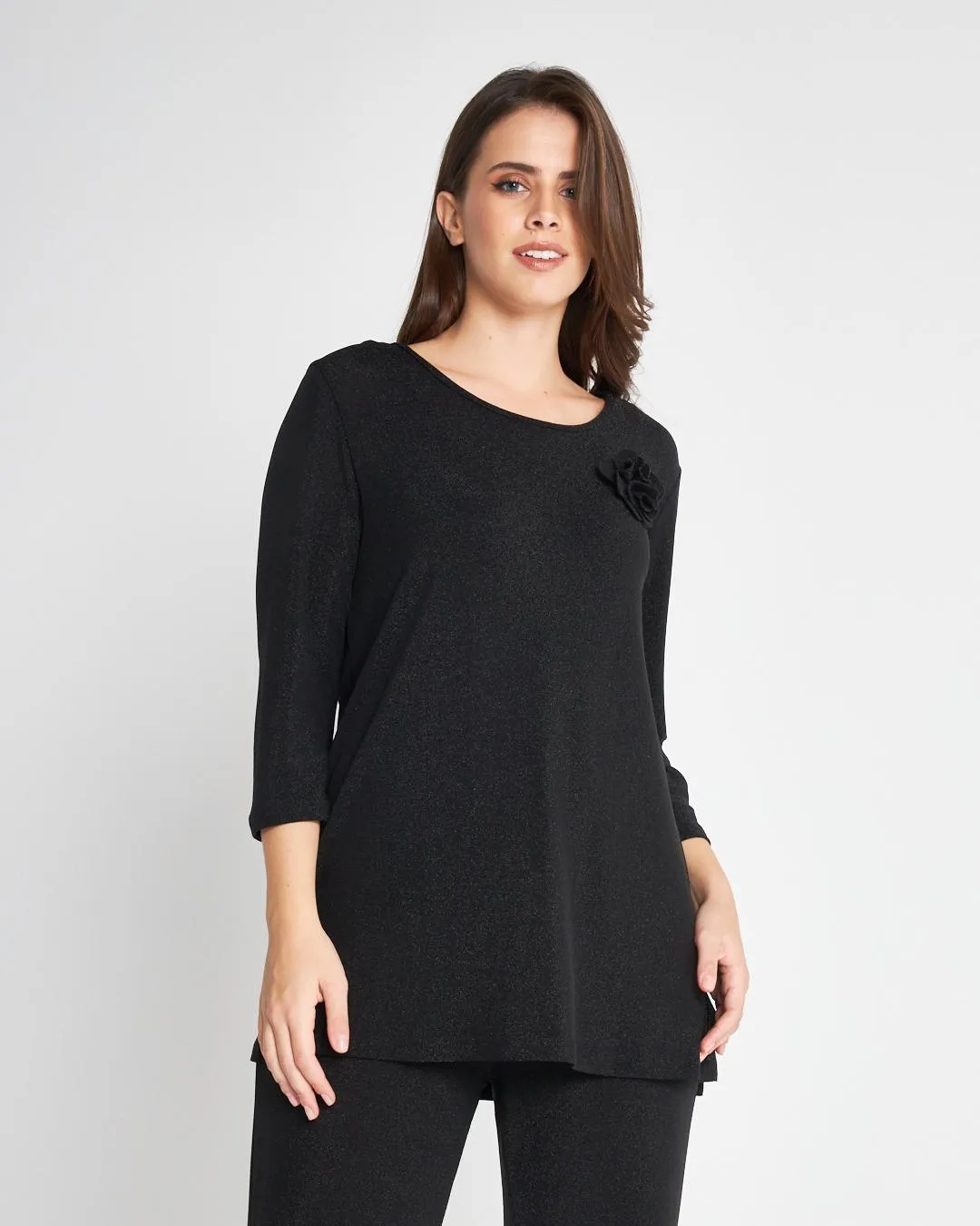 Maglia con spilla Nero