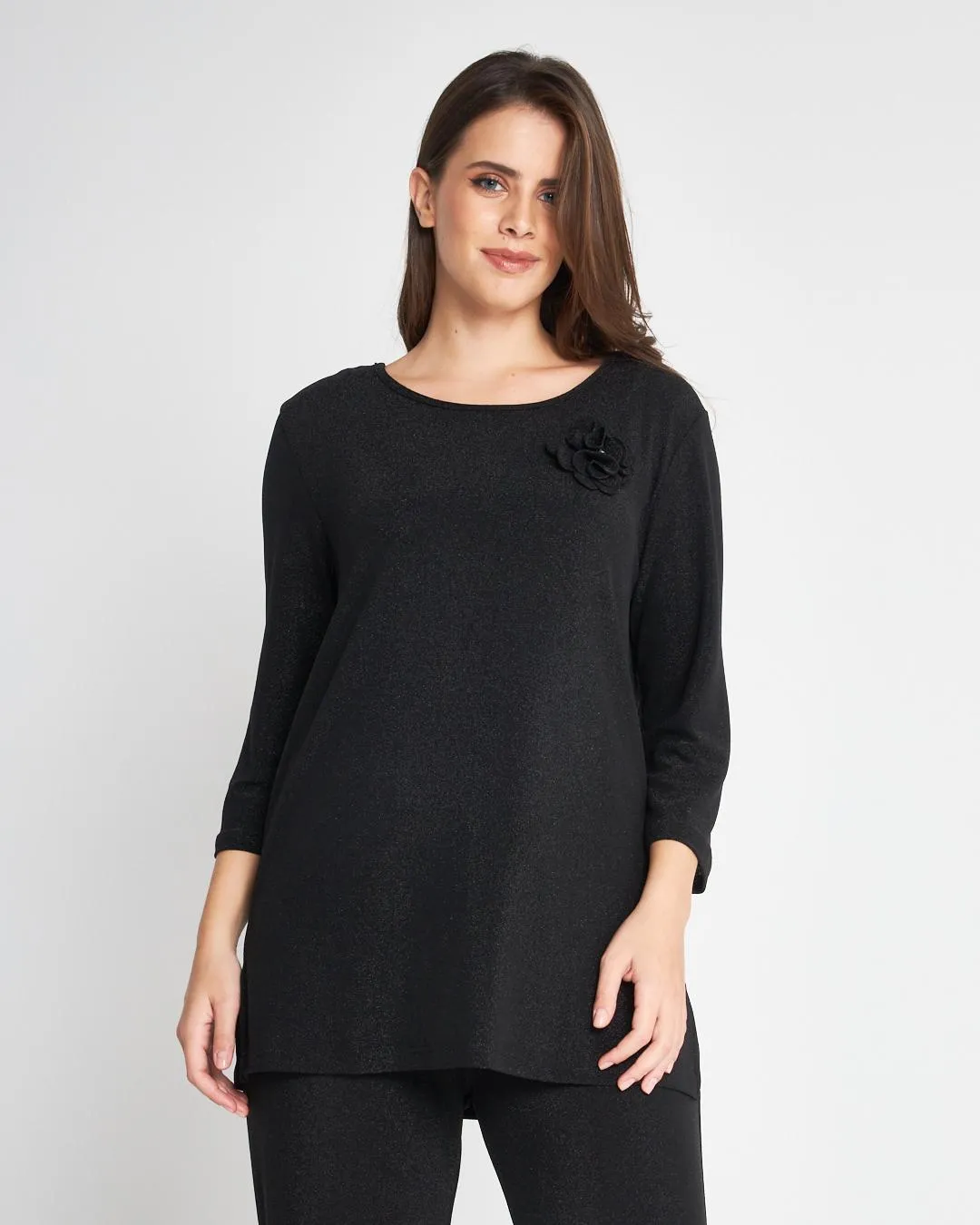 Maglia con spilla Nero