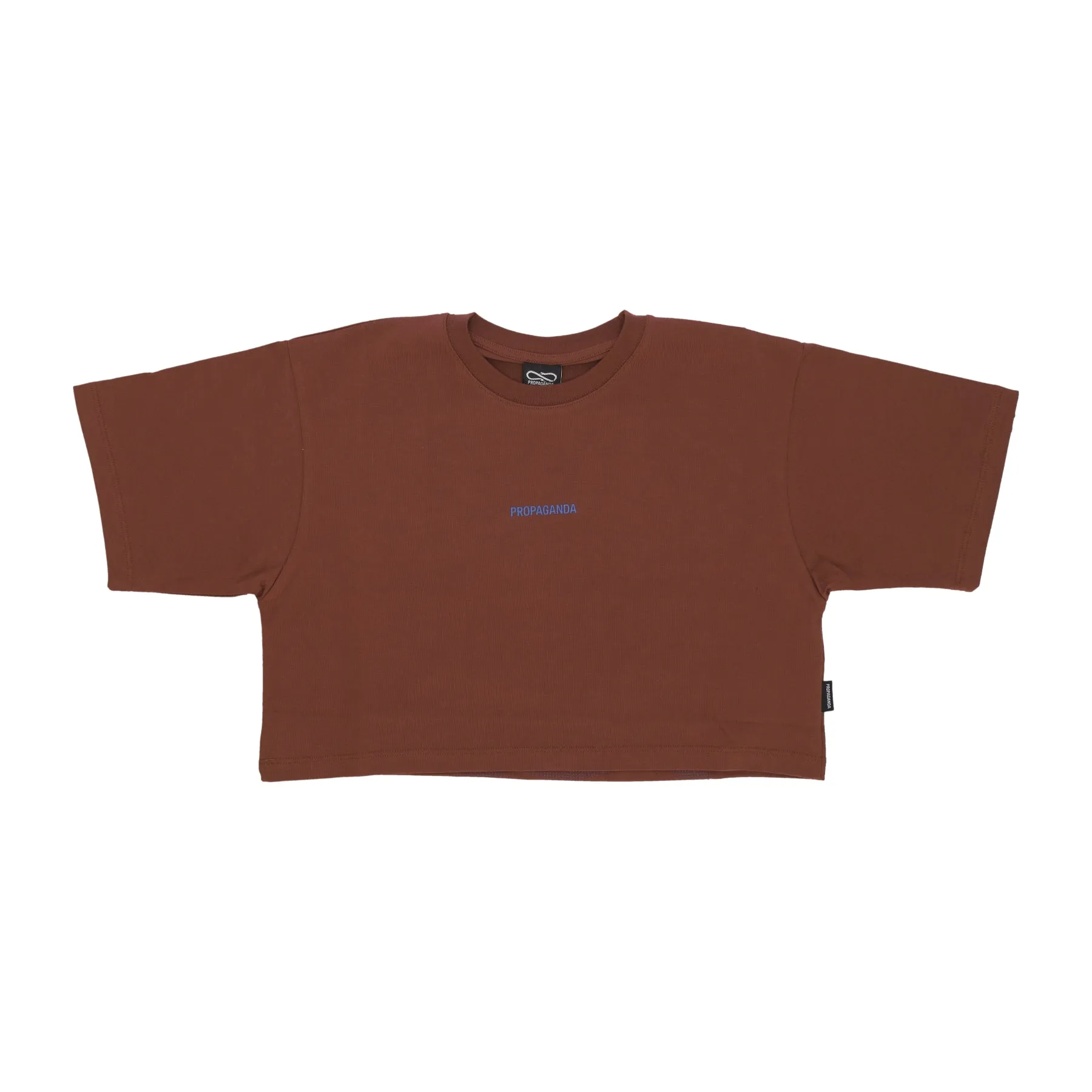 Maglietta Corta Donna W Ribs Crop Top Tee Mink Brown