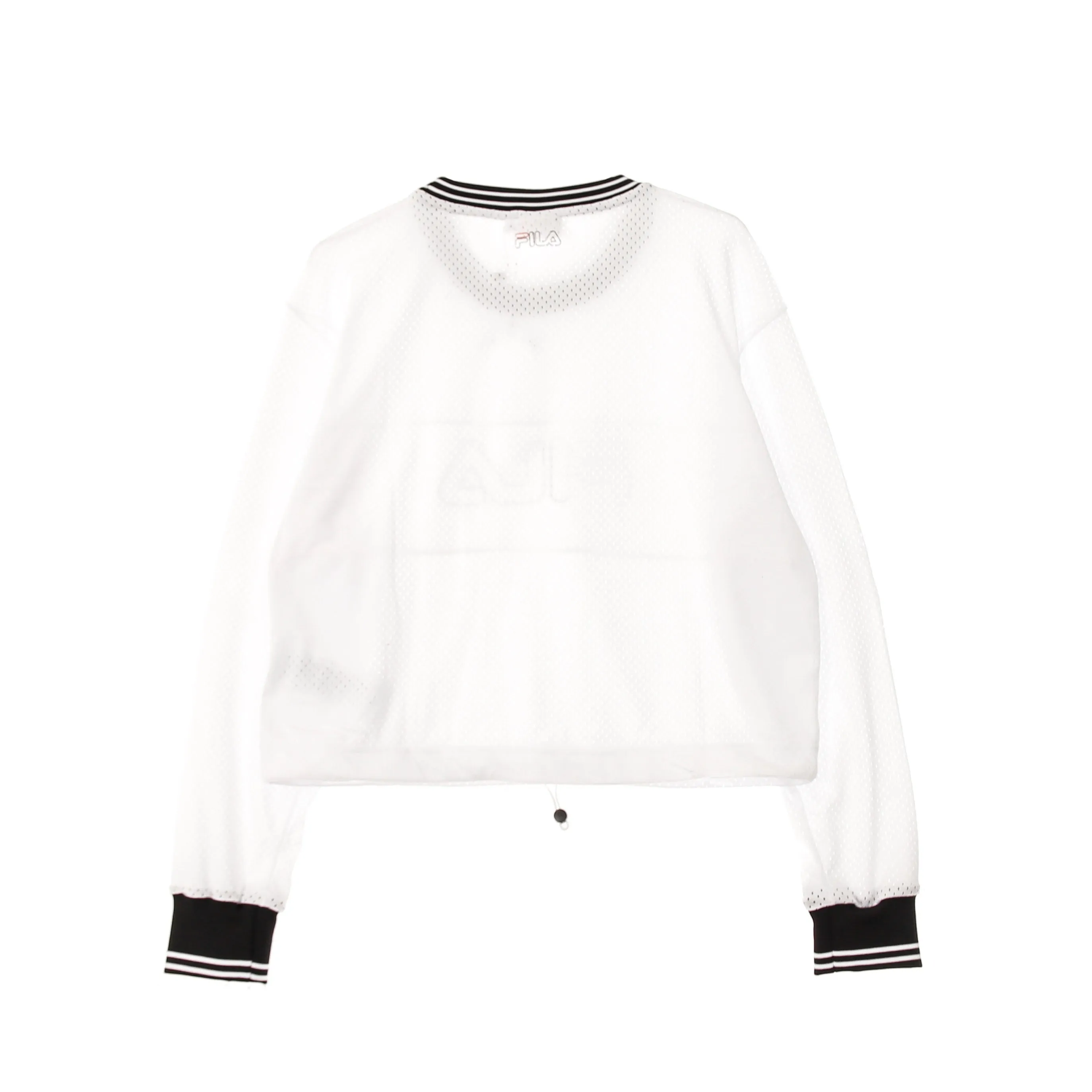 Maglietta Manica Lunga Corta Donna Jalina Cropped Sporty Mesh Shirt Bright White
