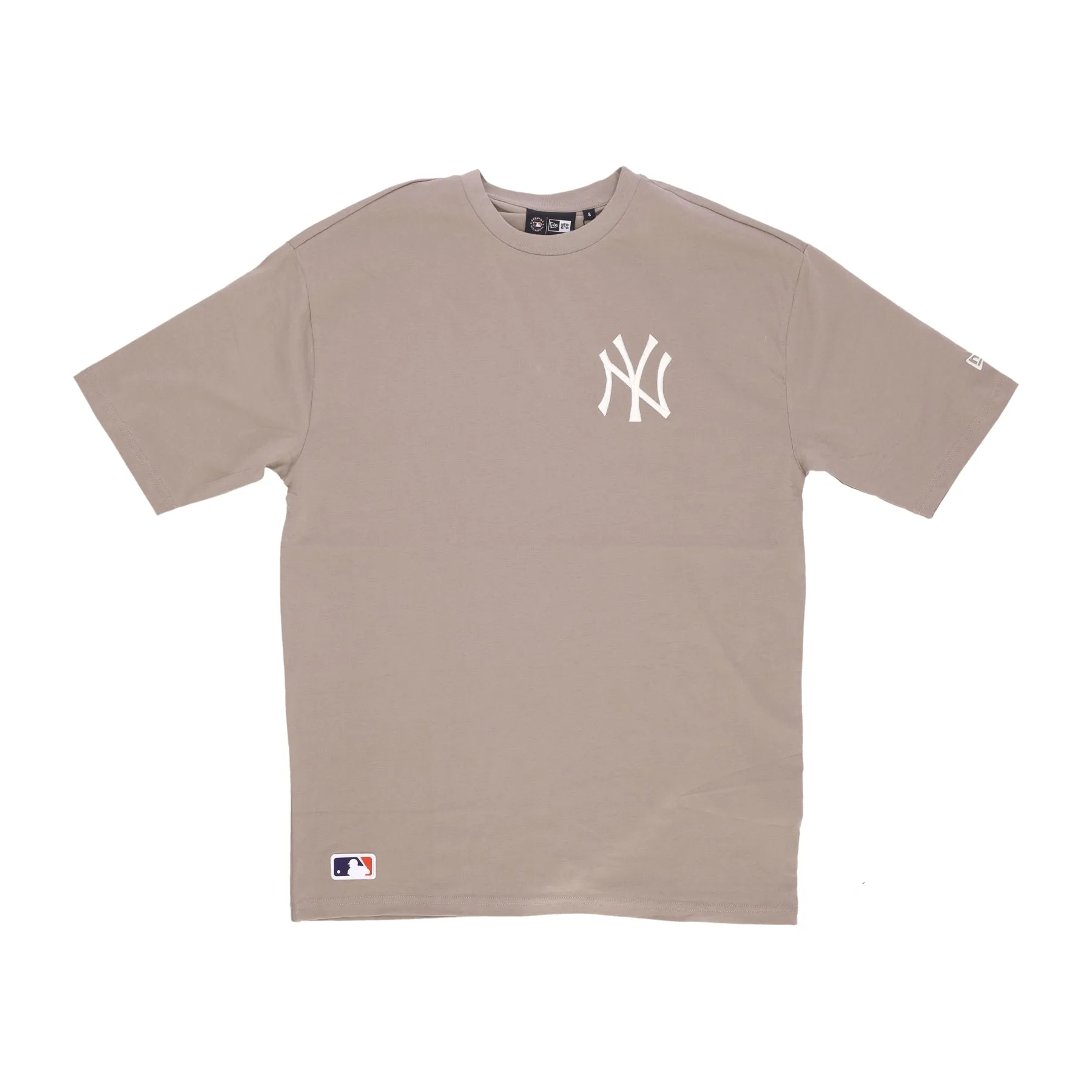 Maglietta Uomo Mlb League Essentials Lc Oversize Tee Neyyan Air Grey/off White