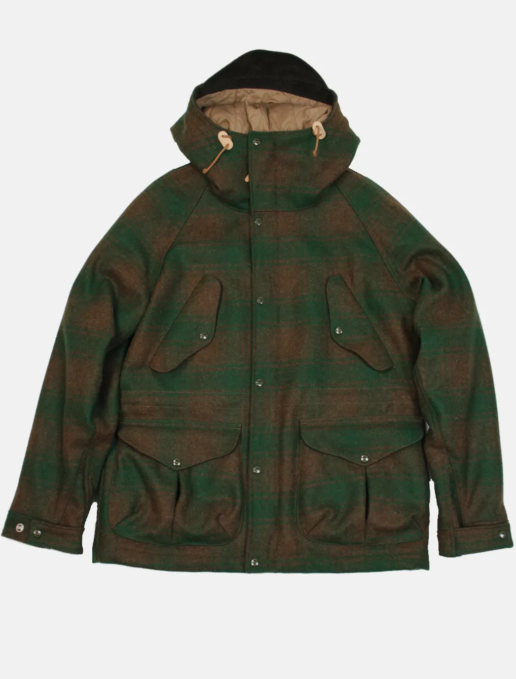 Manifattura Ceccarelli Fisherman Parka Panno Casentino Green Camel