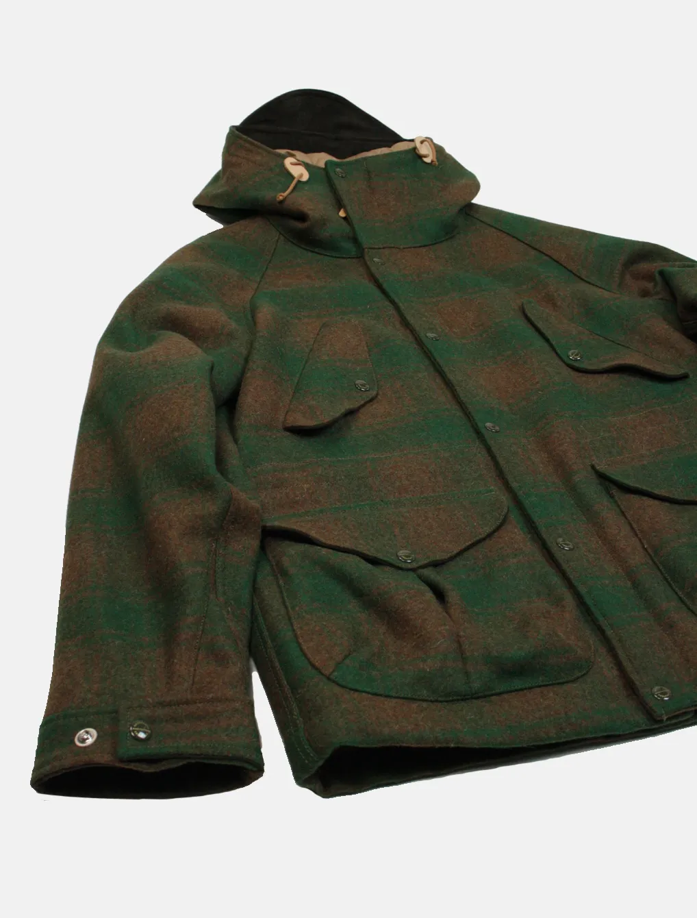 Manifattura Ceccarelli Fisherman Parka Panno Casentino Green Camel