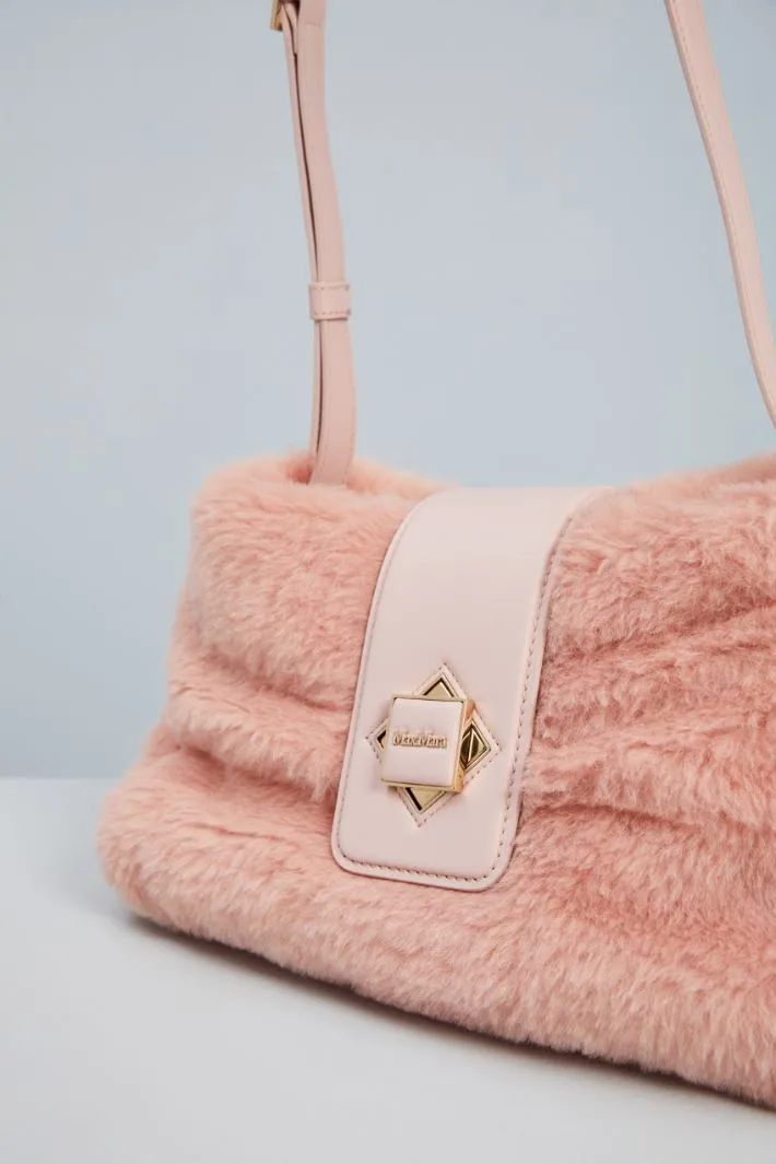 Maxi clutch effetto peluche