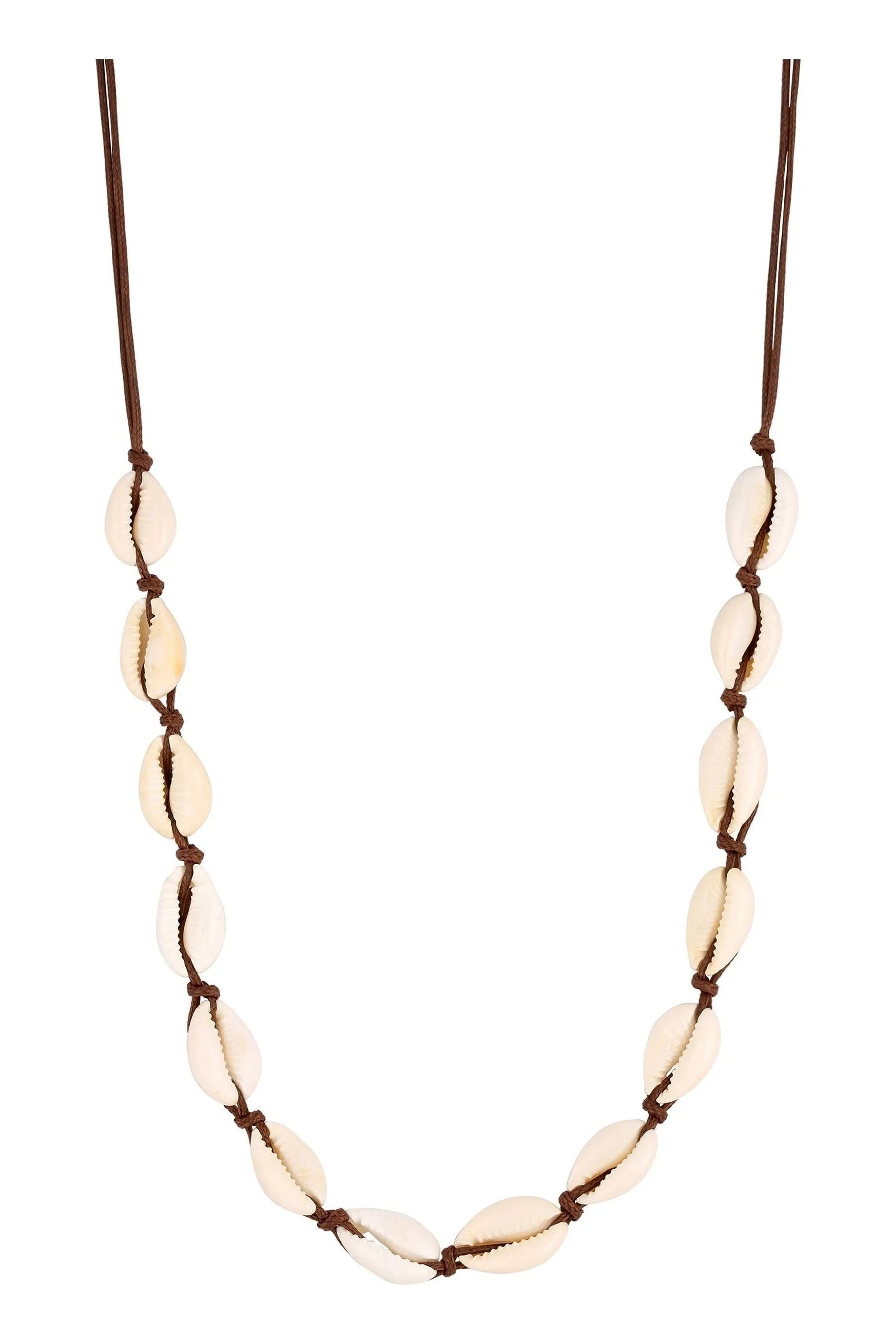 Mood - Collana in corda con chiusura a fermacorda e conchiglia