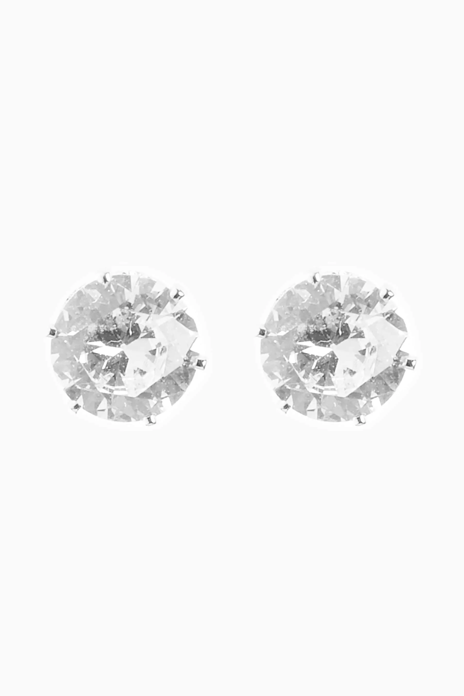 Orecchini a bottone grandi con zirconia cubica