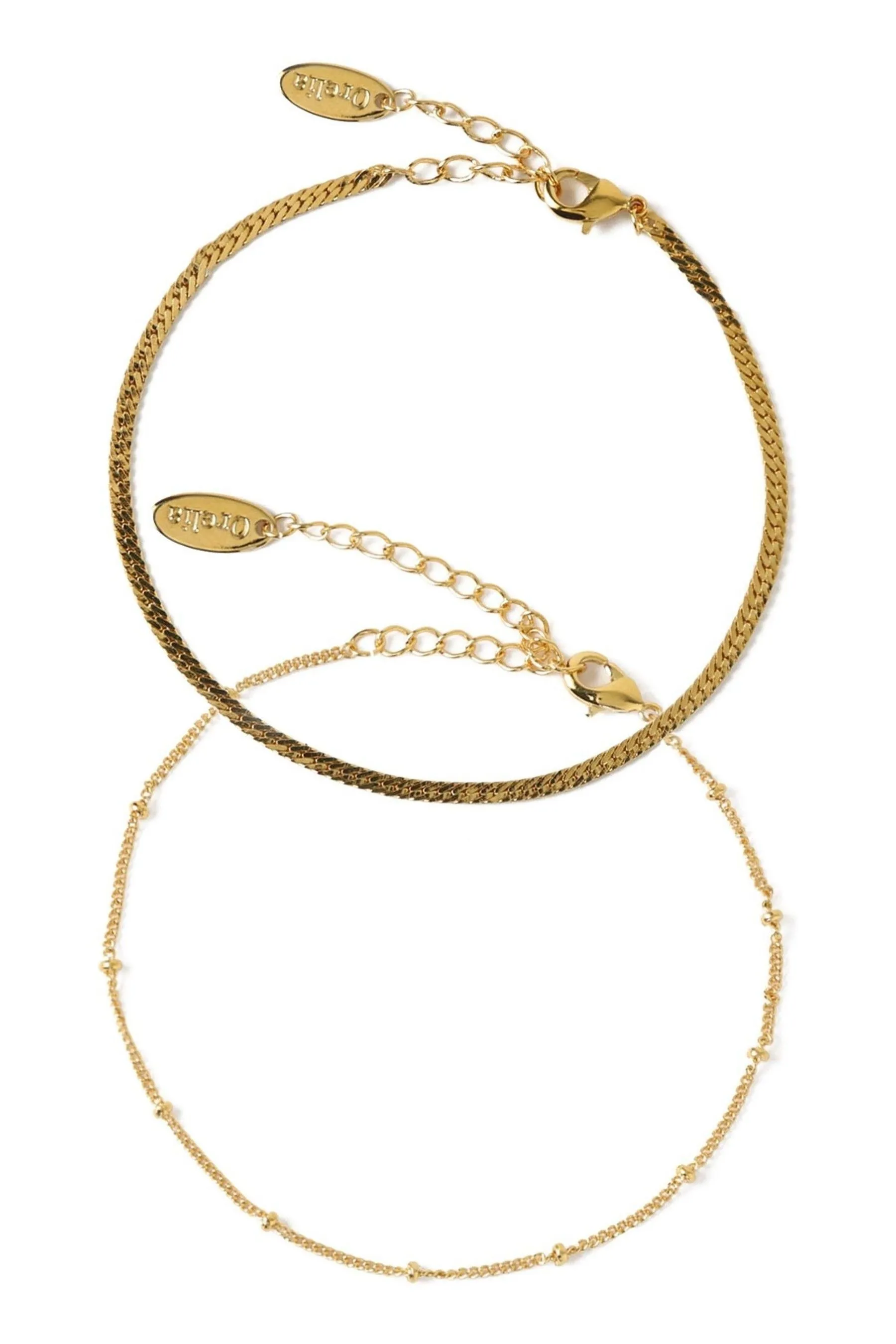 Orelia London - Bracciale con catena satellite e piatto