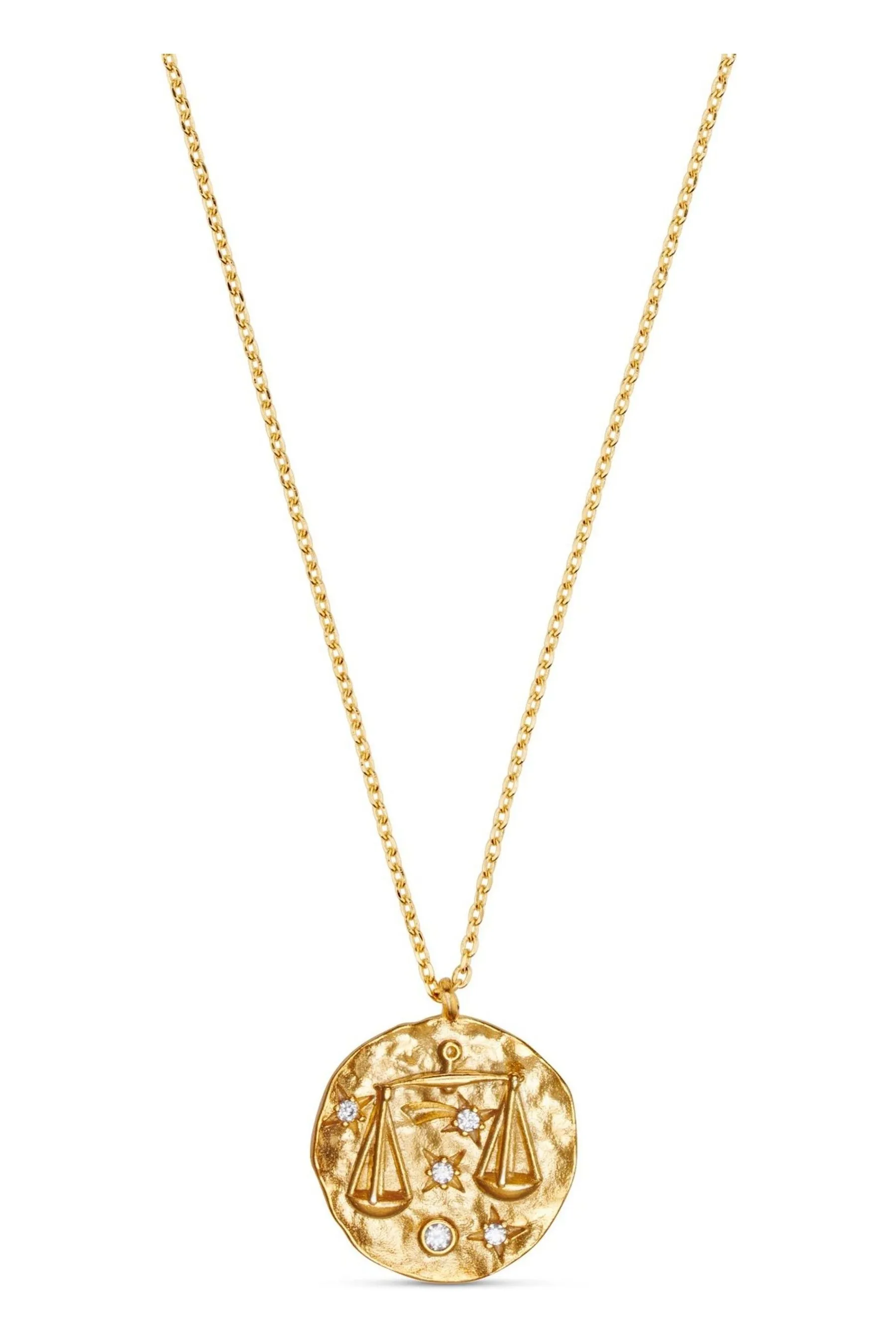 Orelia London Oro placcato - Collana con medaglione GB Libra zodiaco