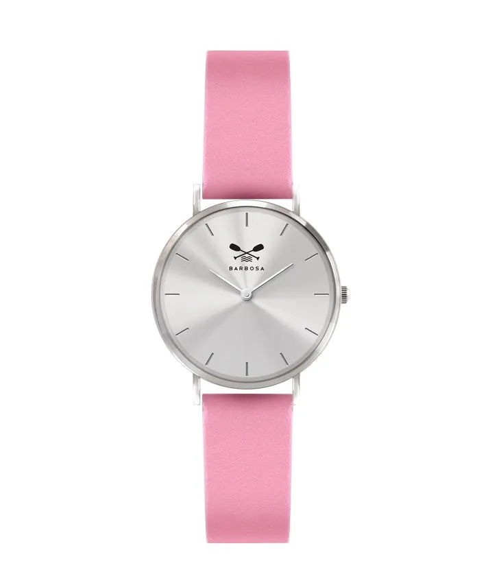 OROLOGIO SUNRAY GRIGIO   dm. 28 PELLE ROSA