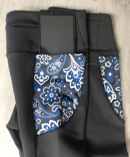 Pantalone da running, yoga, palestra, aderente 2 tasche
