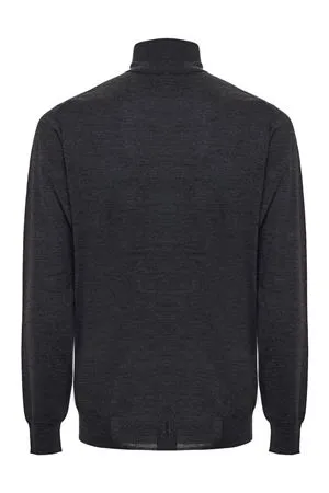 PAOLO PECORA Abbigliamento,Maglieria Dolcevita in lana grigio 