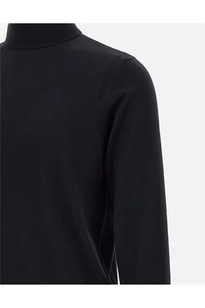 PAOLO PECORA Abbigliamento,Maglieria Dolcevita in lana nero 