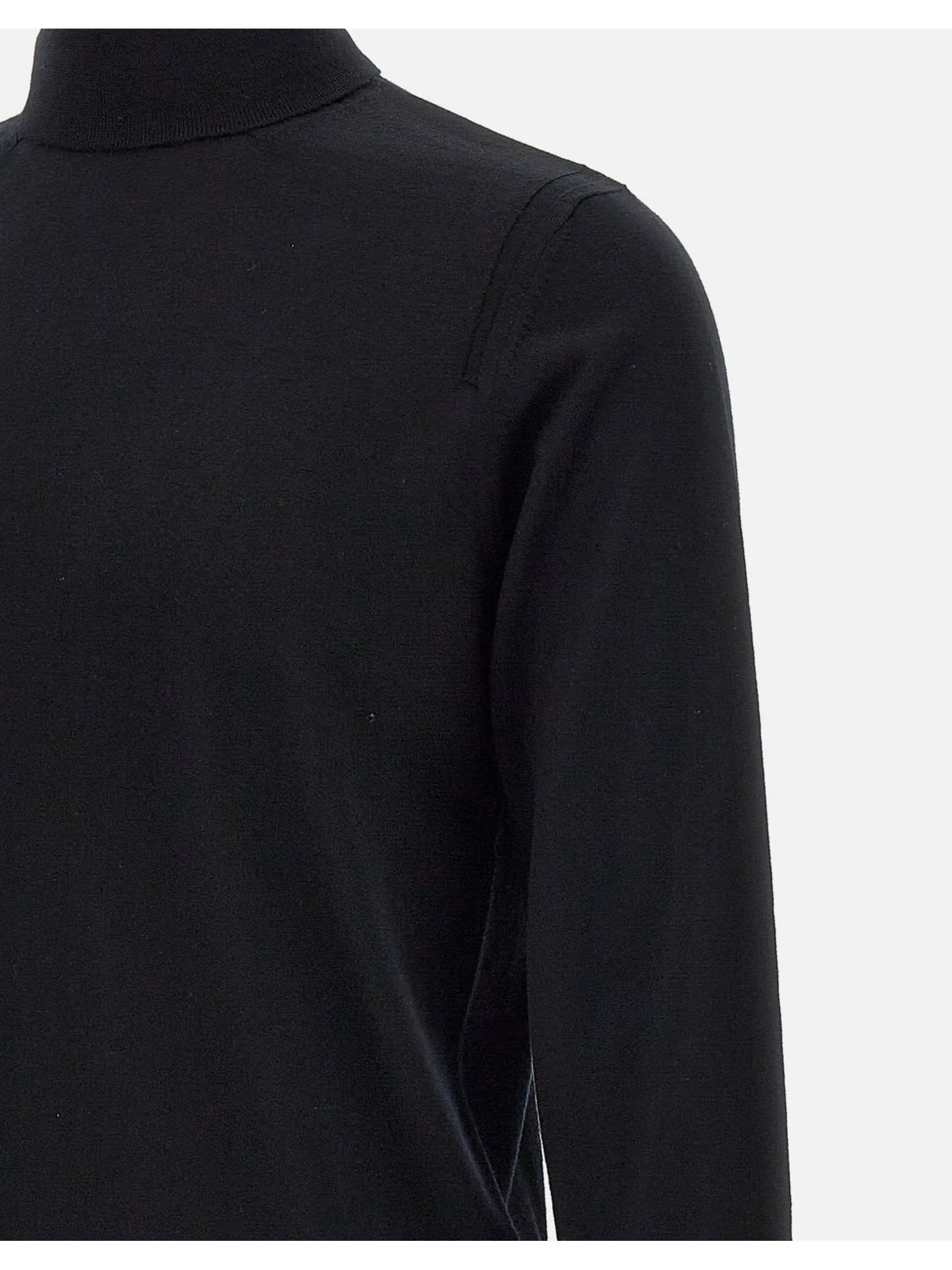 PAOLO PECORA Abbigliamento,Maglieria Dolcevita in lana nero 