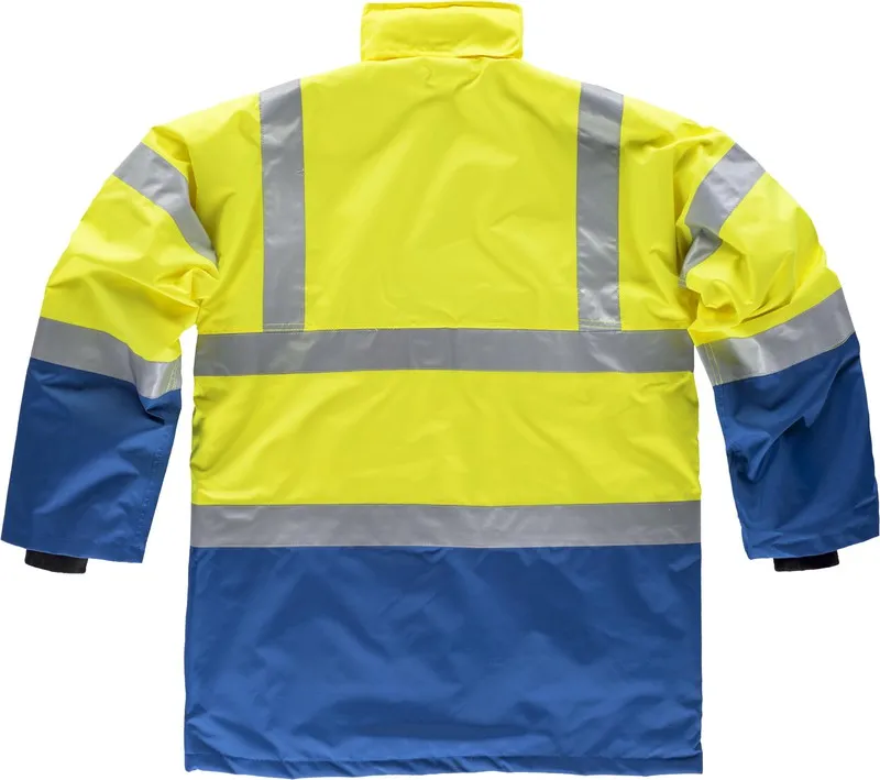 Parka combinato ad alta visibilità con nastri riflettenti EN471 Azulina Amarillo AV