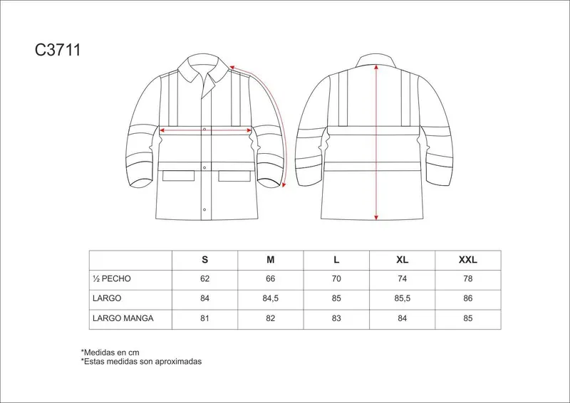 Parka combinato ad alta visibilità con nastri riflettenti EN471 Azulina Amarillo AV