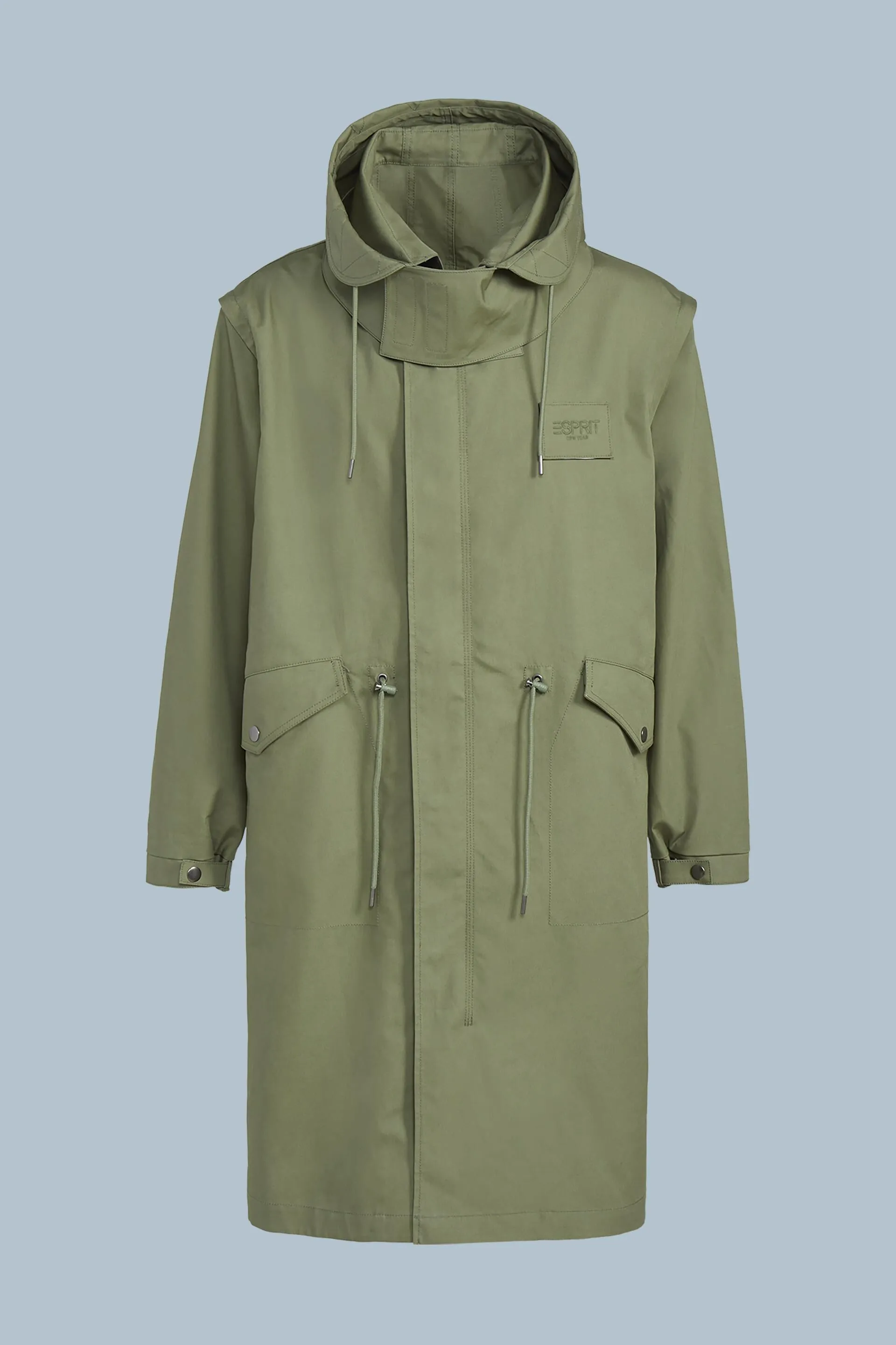 Parka con cappuccio e maniche rimovibili