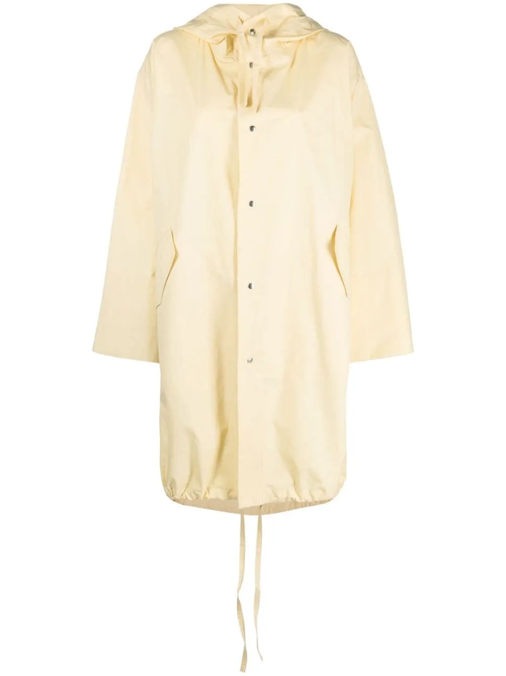 Parka con logo in giallo - donna
