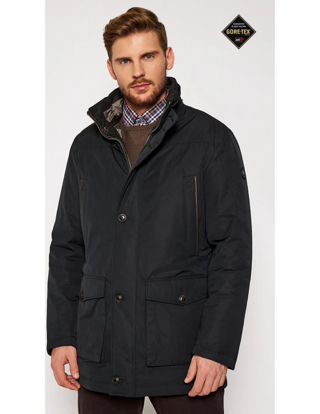 Parka goretex blu giubbotto mod cassano bgt a / i