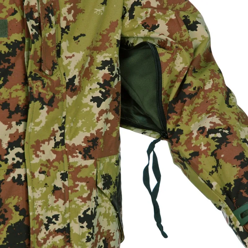 Parka tipo goretex vegetato con pile staccabile