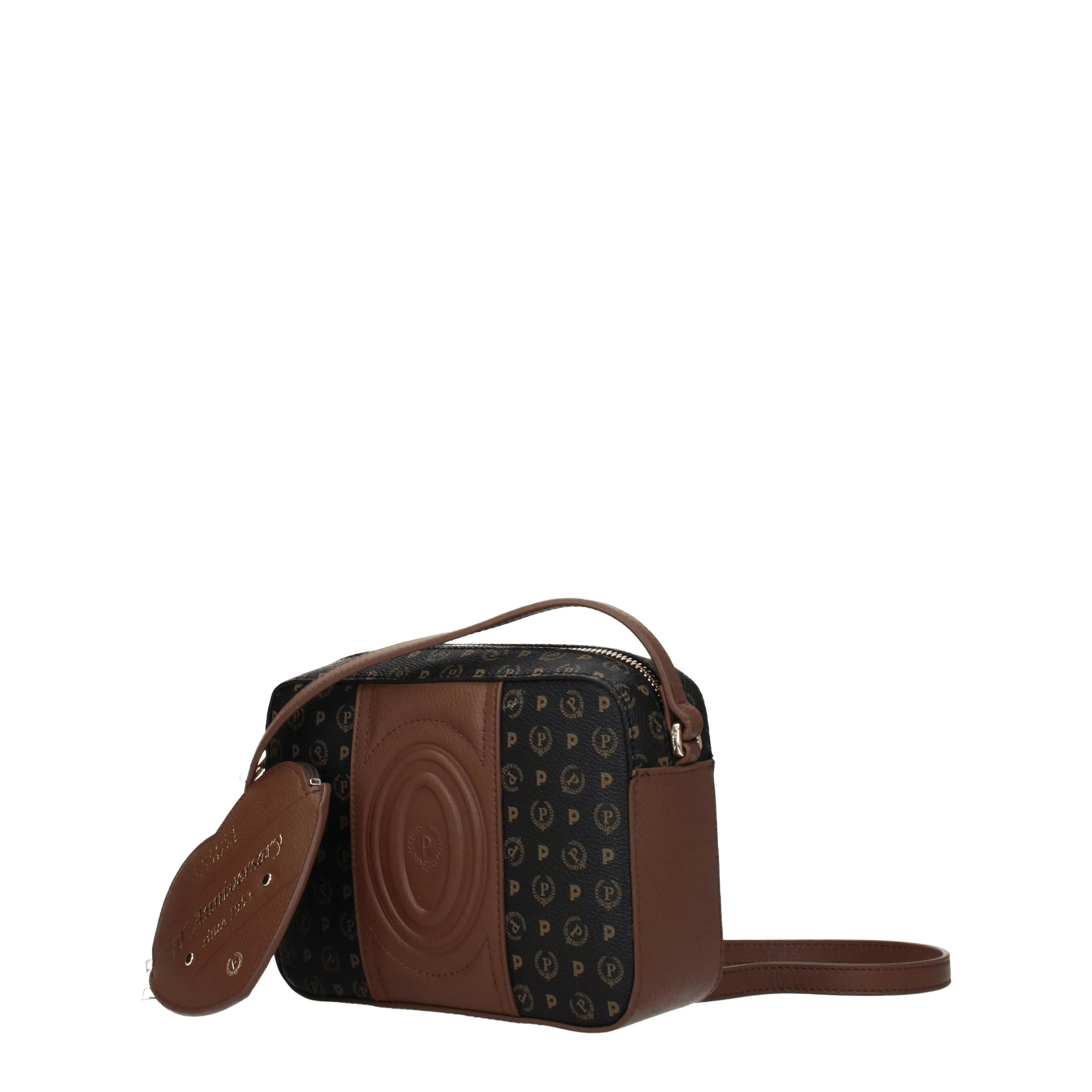 Pollini Borse a Tracolla 70th anniversary Donna PVC Nero/Marrone
