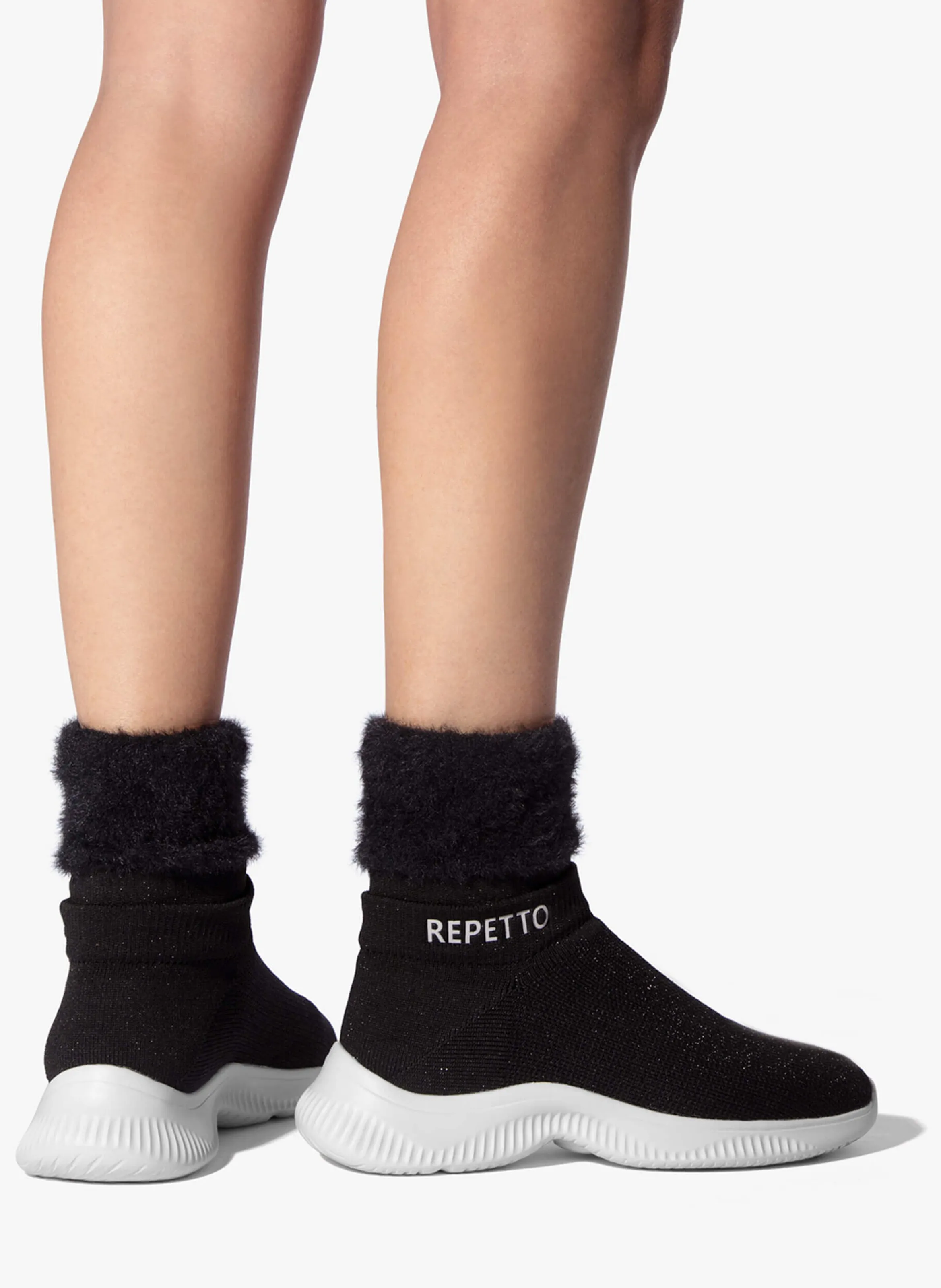  REPETTO   Sneakers calze in maglia stretch | Nero