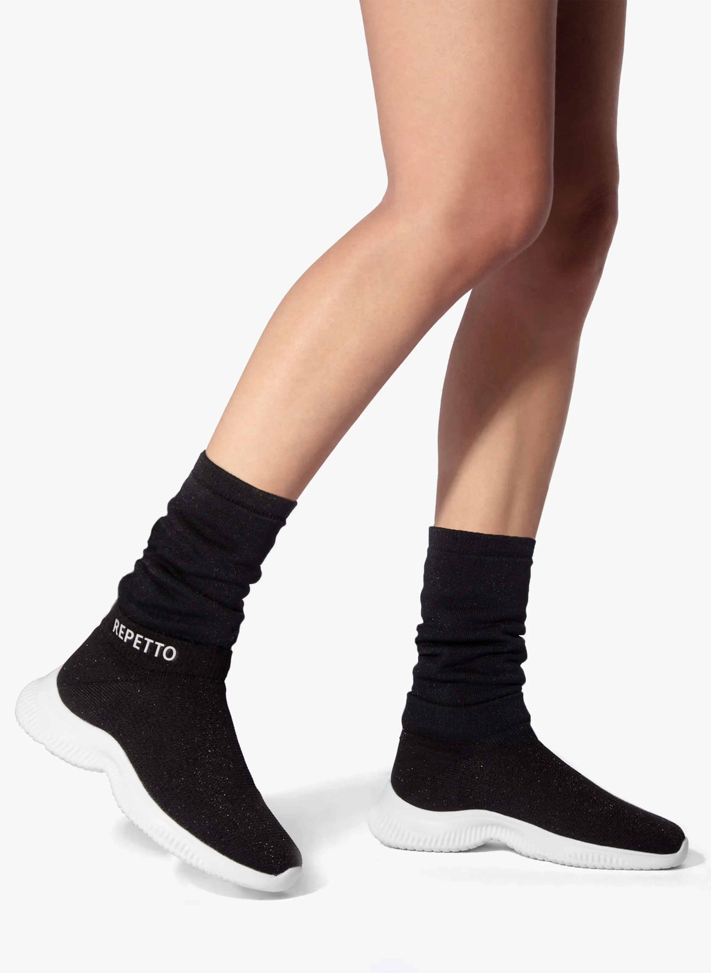  REPETTO   Sneakers calze in maglia stretch | Nero