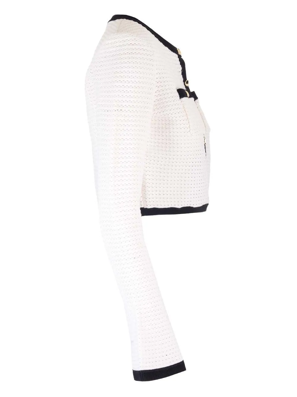   Self-portrait  Cardigan bianco all'uncinetto  
