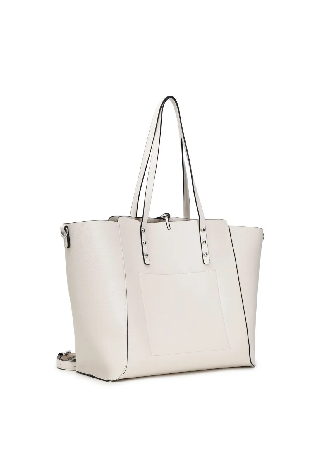 shopping double-face con logo circolare forato
