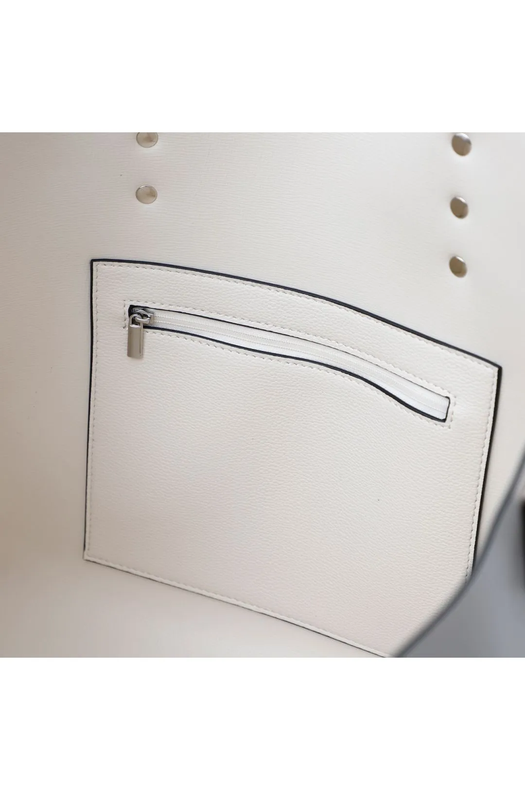 shopping double-face con logo circolare forato