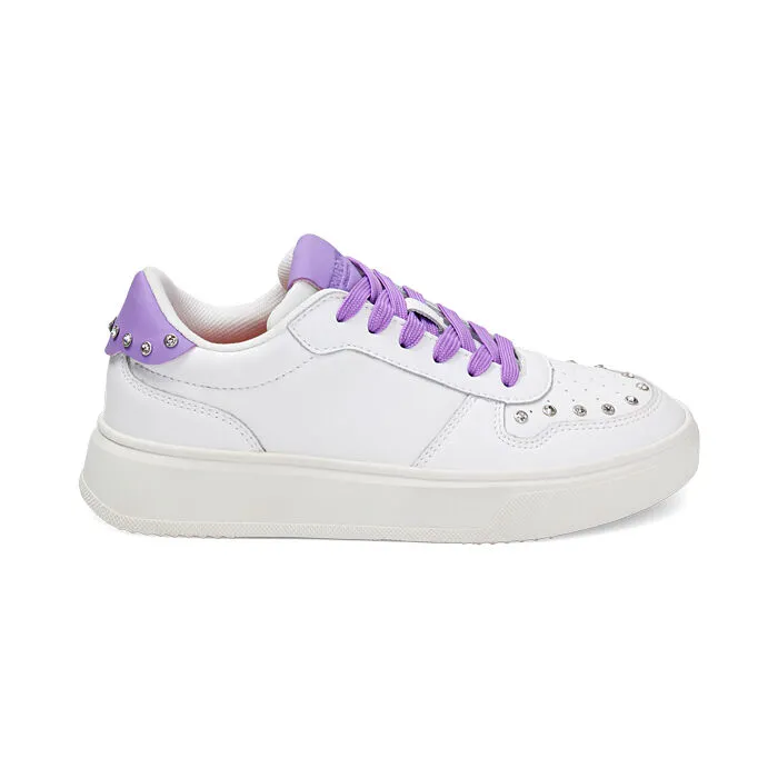 Sneakers bianco-viola