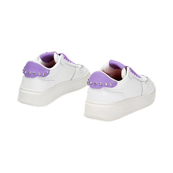 Sneakers bianco-viola
