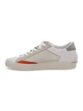 Sneakers Crime London LOW TOP DISTRESSED in pelle bianco e beige