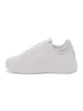 Sneakers Crime London LOW TOP LEVEL UP in pelle e crystal bianco e argento