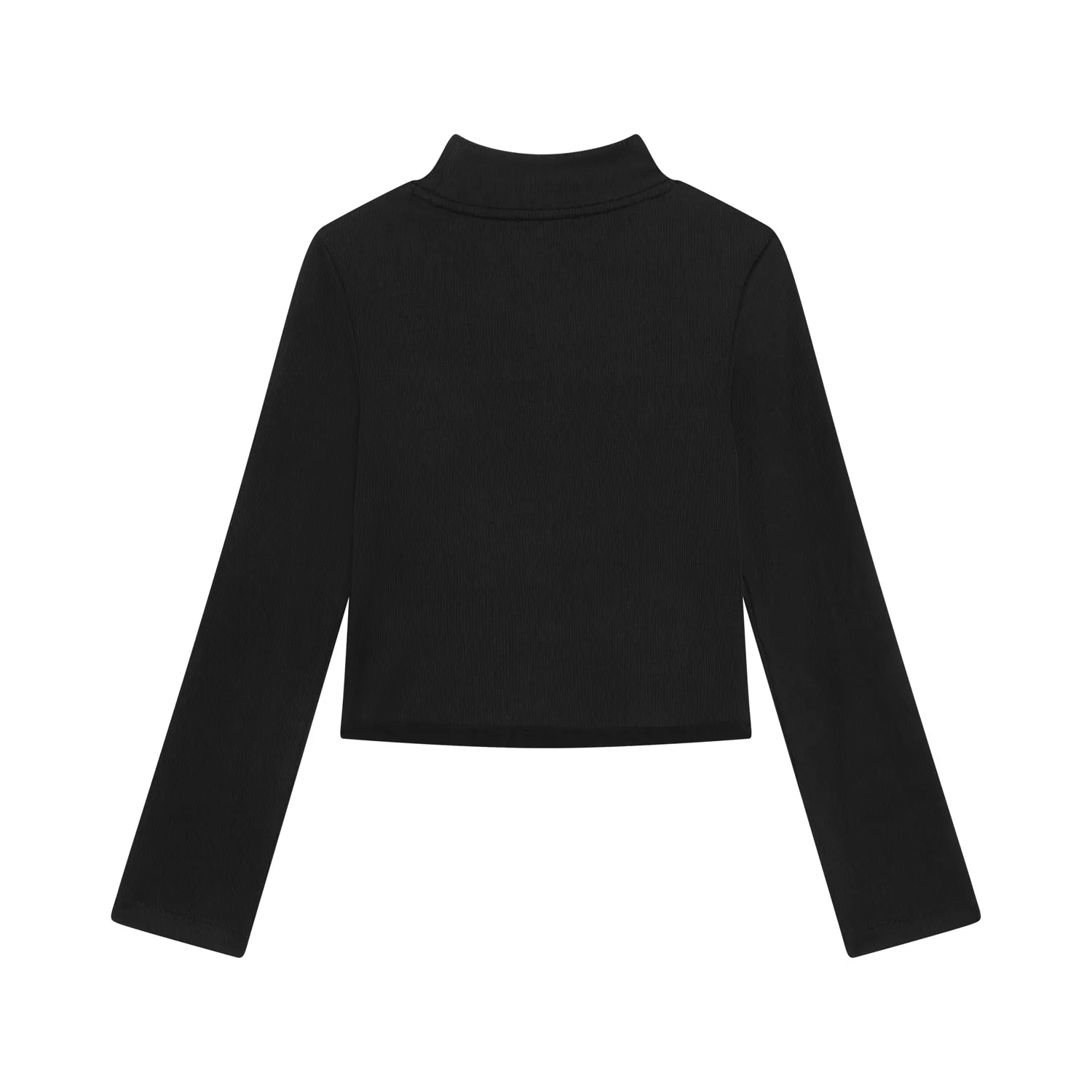 T-Shirt Dolcevita Manica Lunga Nera Bambina E Teen