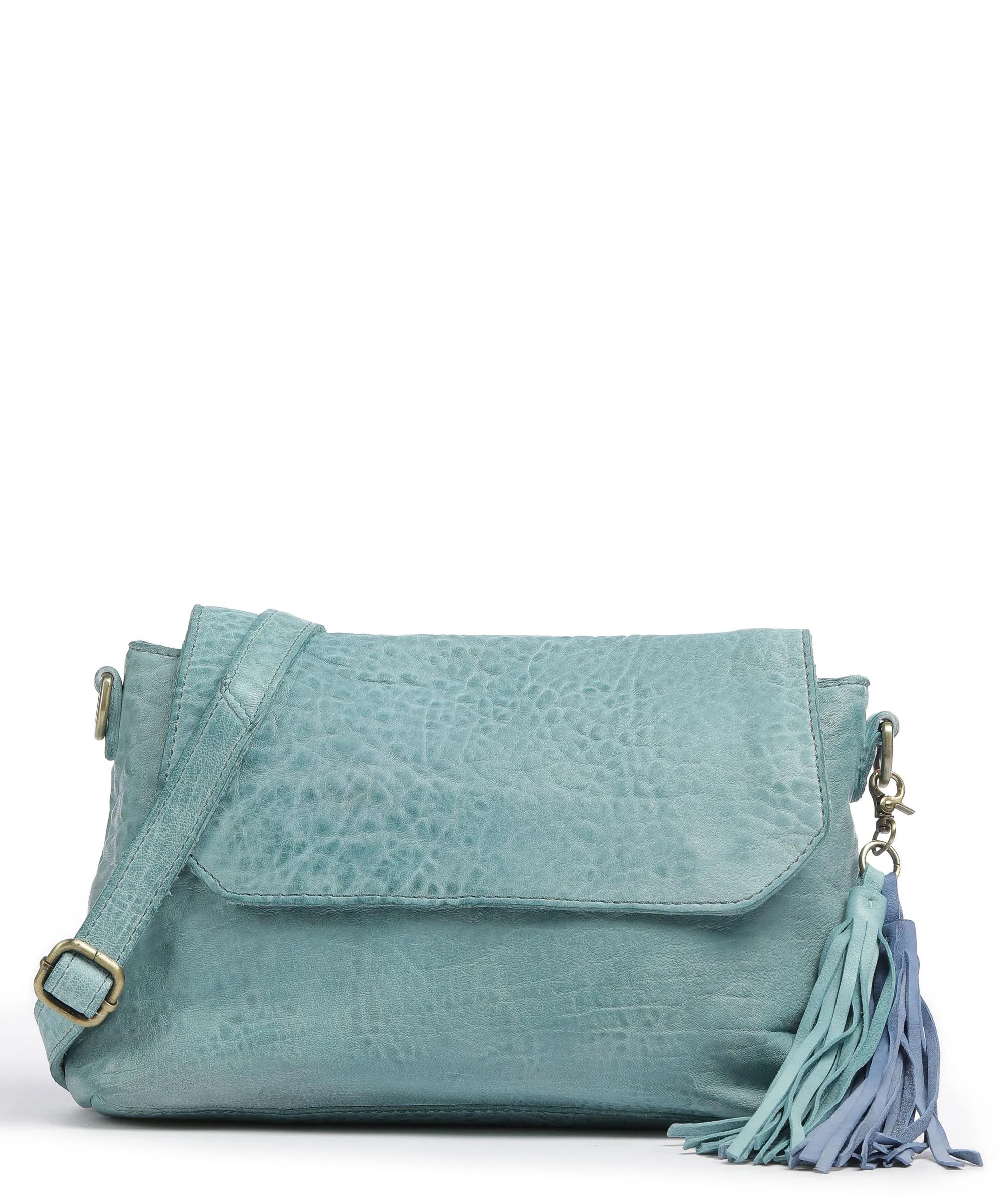  Taschendieb Wien Walfischgasse 13 Borsa a spalla pelle di pecora blu chiaro  