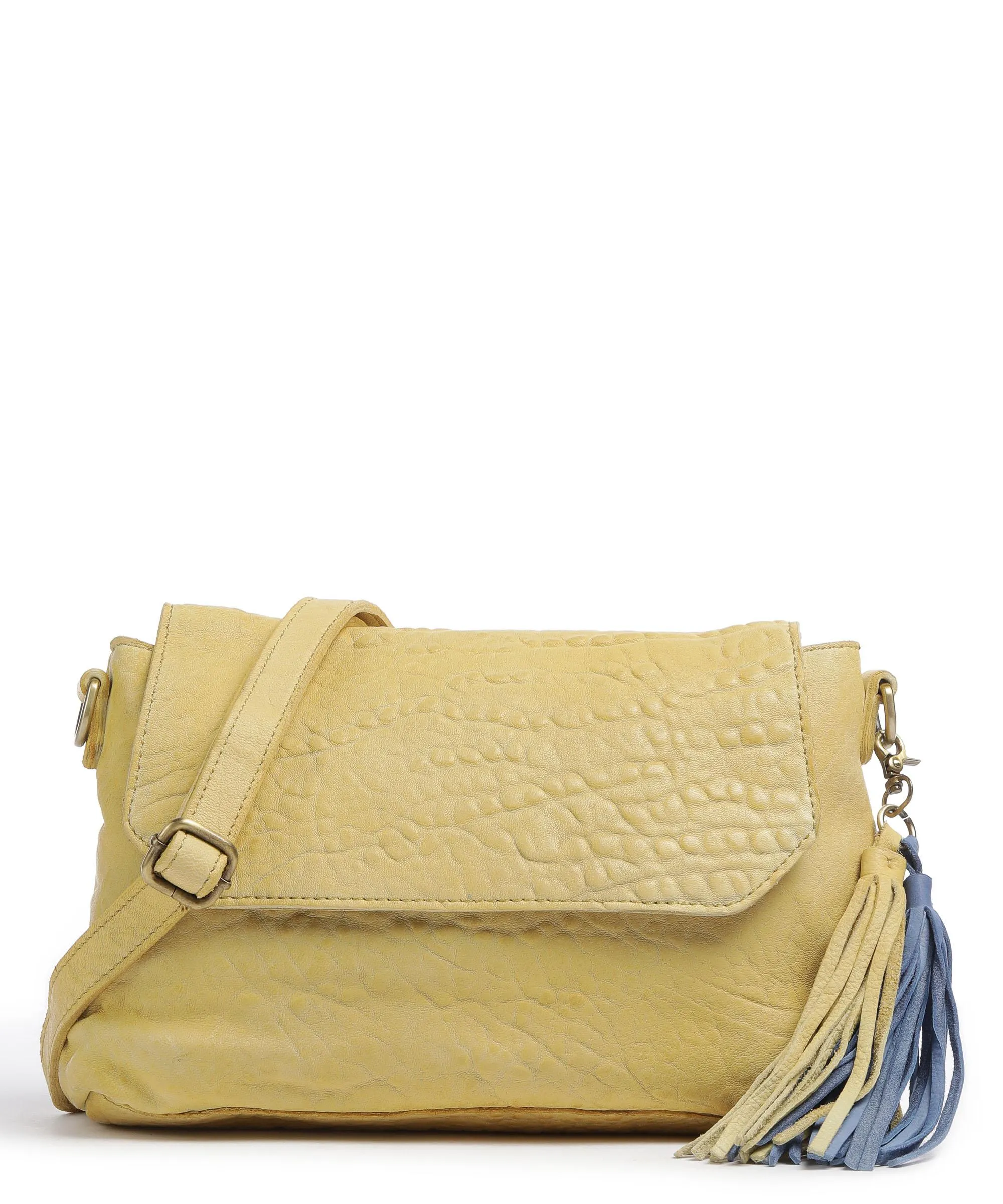  Taschendieb Wien Walfischgasse 13 Borsa a spalla pelle di pecora giallo  